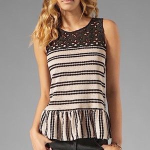 Free People Ruffle Peplum Blouse